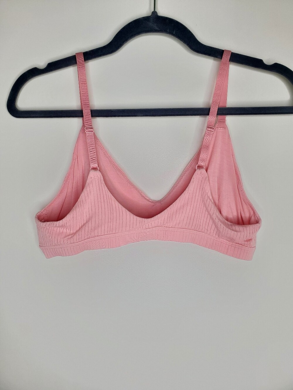 Aerie Pink Modal Ribbed Triangle Bralette - Picture 3 of 5